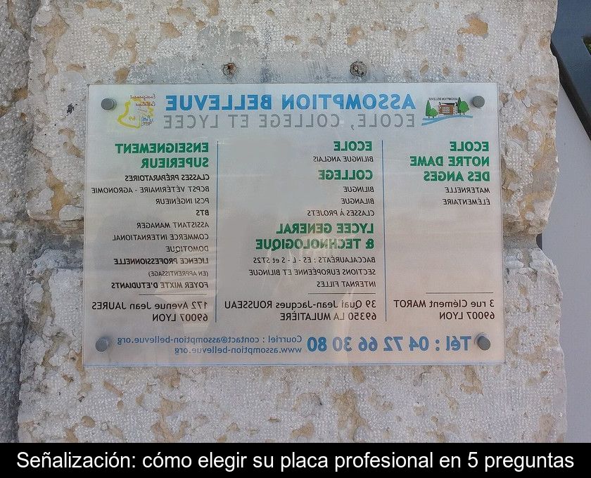 Señalización: Cómo Elegir Su Placa Profesional En 5 Preguntas