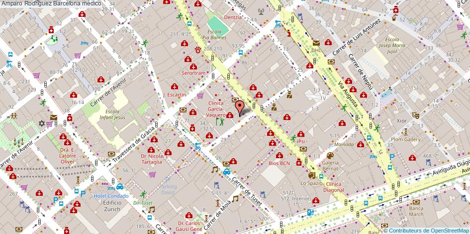 mapa Amparo Rodriguez médico Barcelona