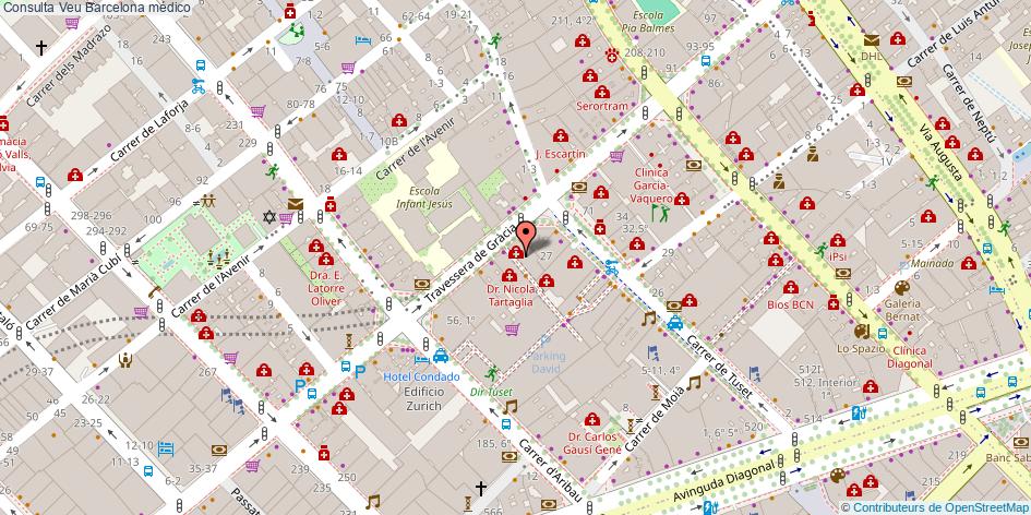 mapa Consulta Veu médico Barcelona