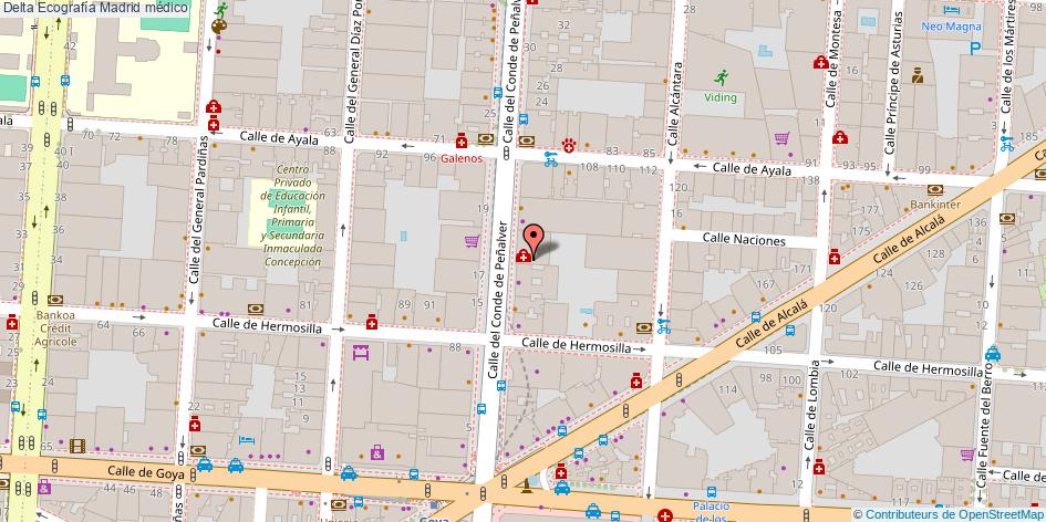mapa Delta Ecografía médico Madrid
