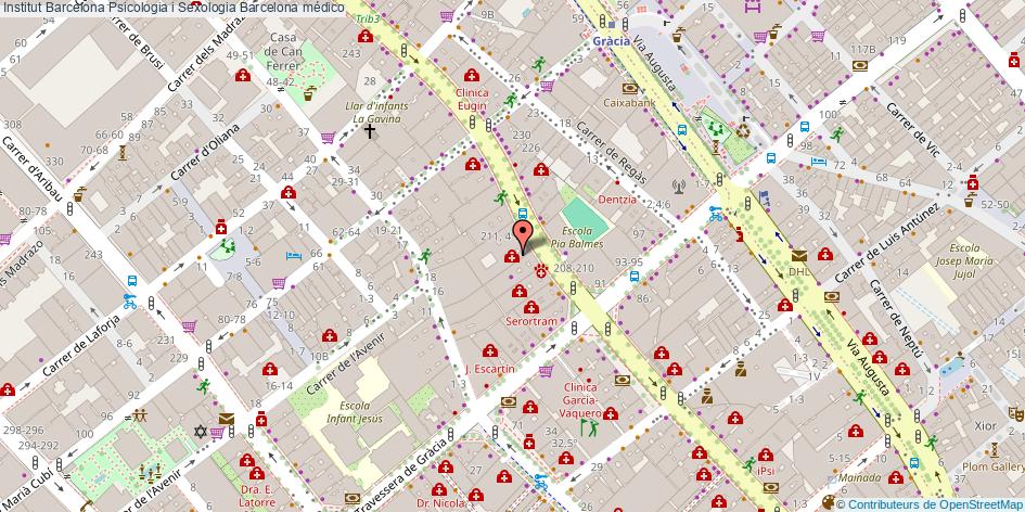 mapa Institut Barcelona Psicologia i Sexologia médico Barcelona