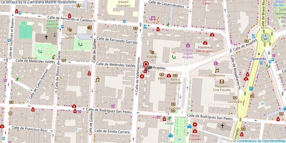 mapa La terraza by la Zamorana restaurante Madrid