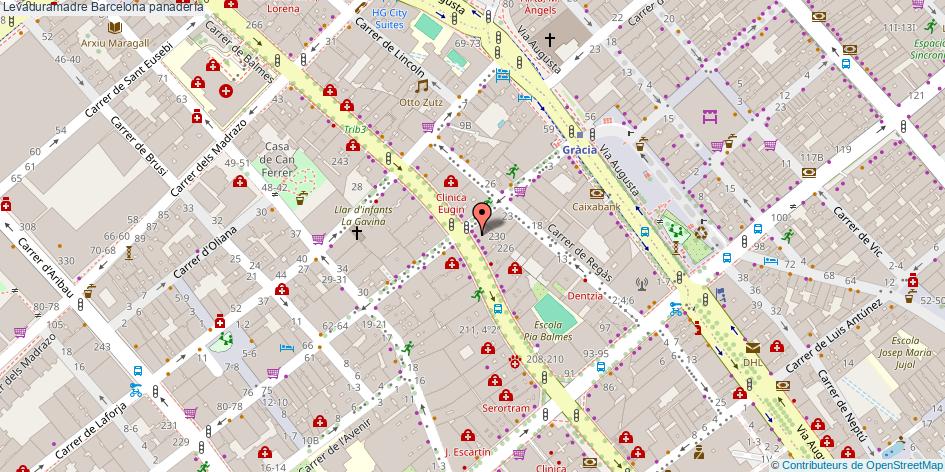 mapa Levaduramadre panadería Barcelona