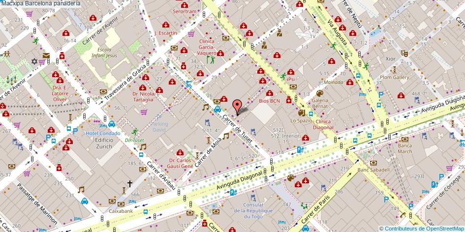 mapa Macxipa panadería Barcelona