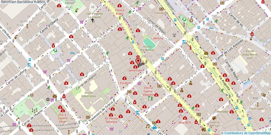 mapa Serortram médico Barcelona