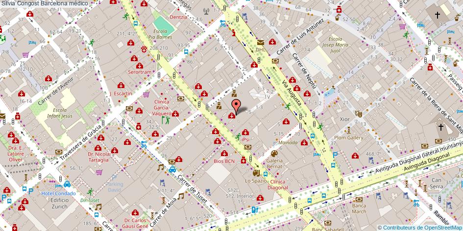 mapa Silvia Congost médico Barcelona