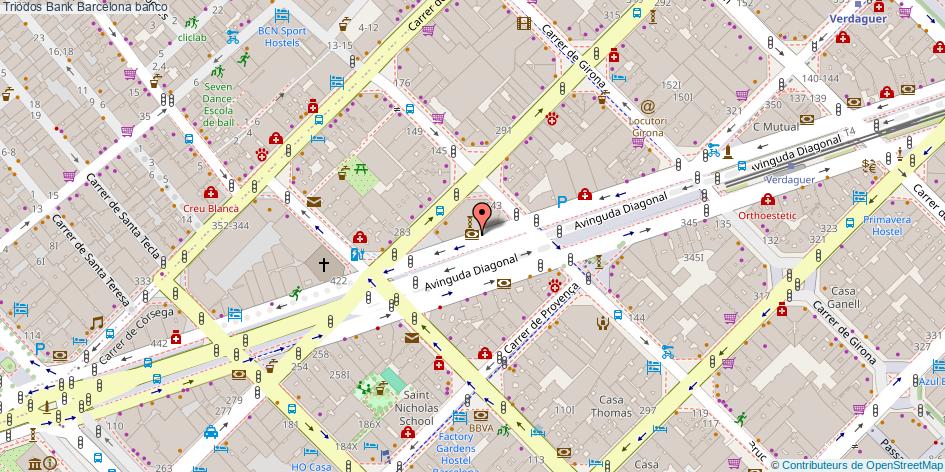 mapa Triodos Bank banco Barcelona