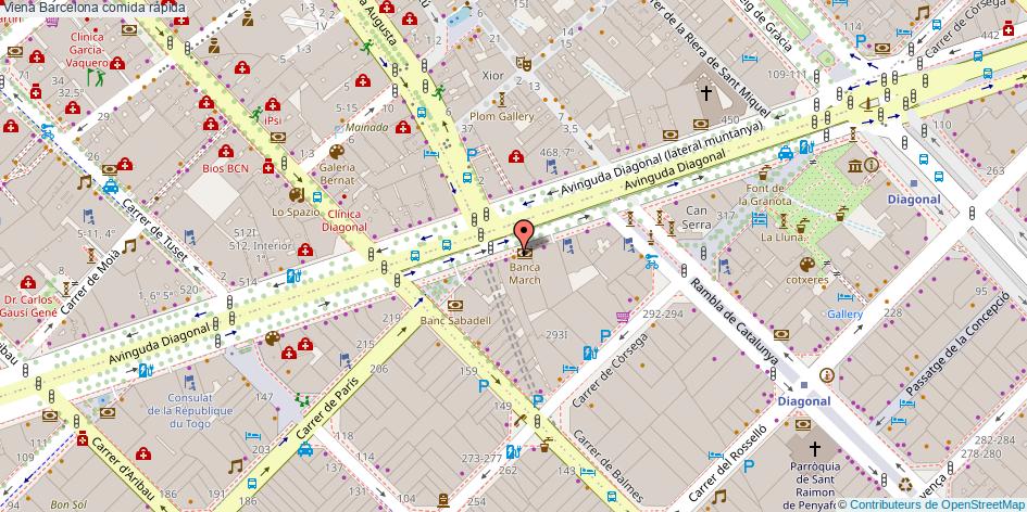 mapa Viena comida rápida Barcelona