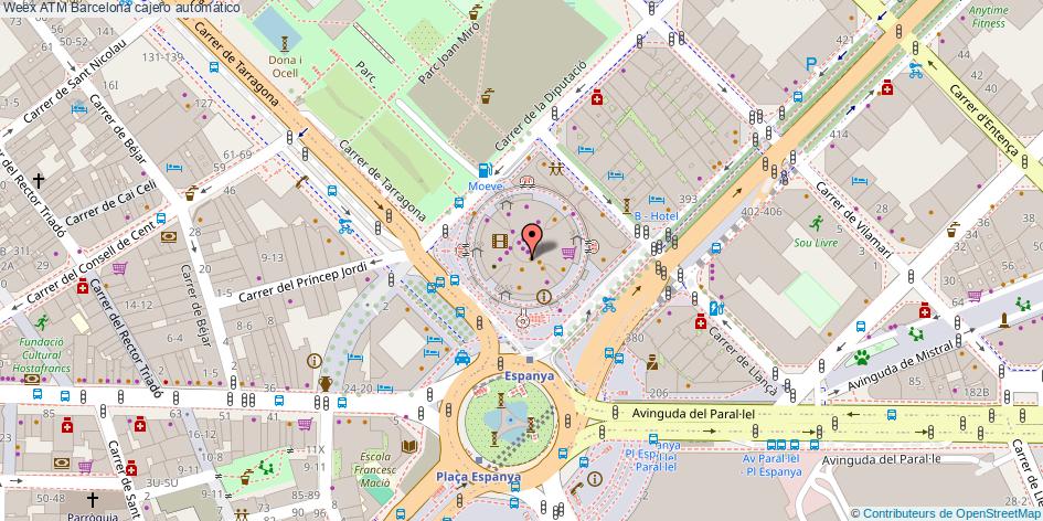 mapa Weex ATM cajero automático Barcelona